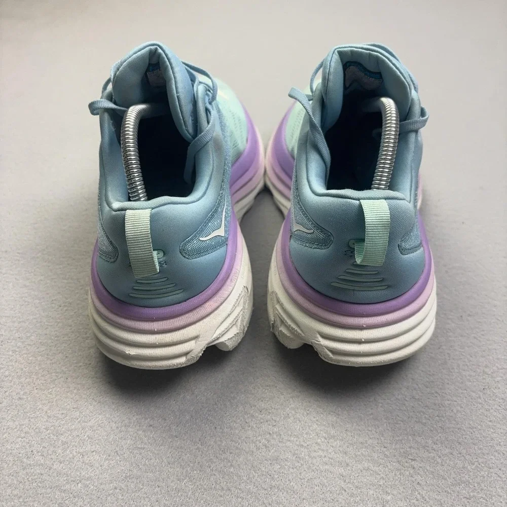 Hoka One One Bondi 8 Shoes Womens Size 10.5 Blue Running Sneakers Mesh Athletic
